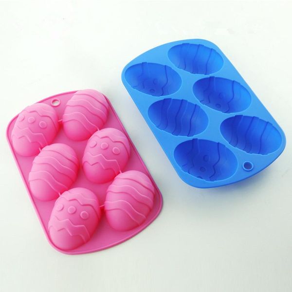 

cake tools six-hole egg-shaped easter silicone mold home baking handmade diy holiday egg grade stencil