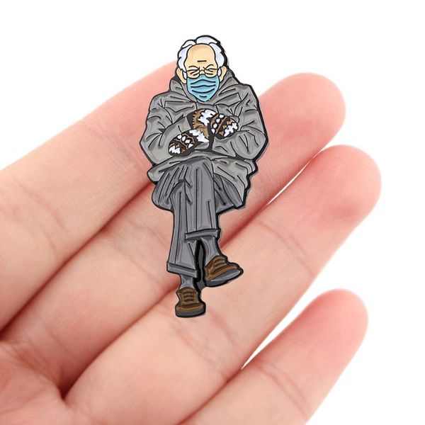 

pins, brooches dz1955 bernie sanders collection enamel pins badge for backpack collar lapel pin hat jewelry birthday gifts friends, Gray