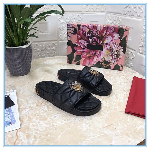 

2021ss designer women sandals with original box dust bag shoes slippers black white red print slide summer wide flat sandals slipper size 35