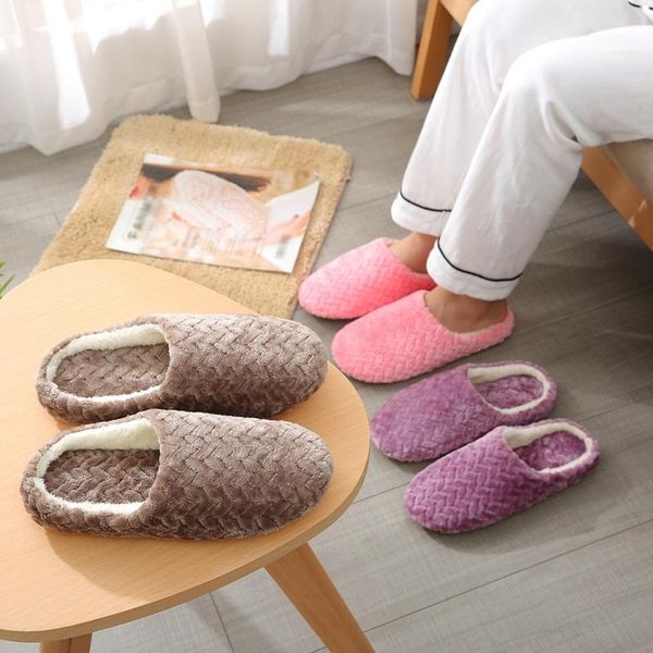 

jacquard non-slip soft bottom cotton slippers suede indoor bath mats