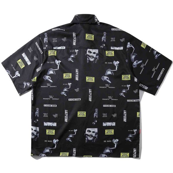 

hip black men's streetwear shirts/woman summer lian oversize harajuku looses couples shirt, White;black