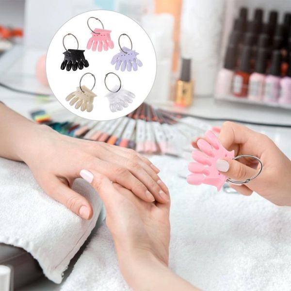 

false nails 5pcs crown shaped nail plates fake color cards display for salon, Red;gold