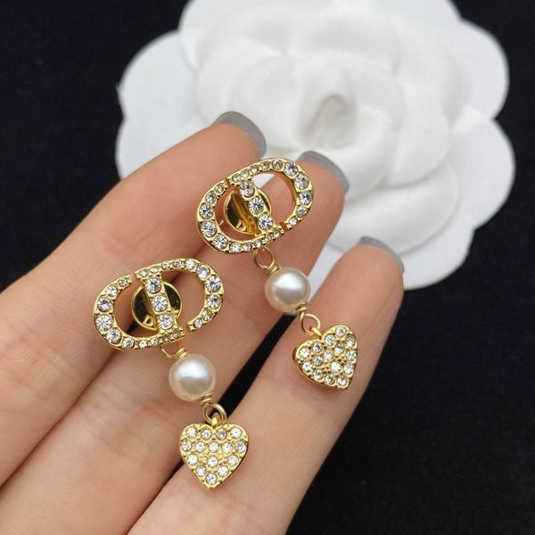 

backs earrings d family 21 cd pearl heart pendant tassel s925 silver needle, White
