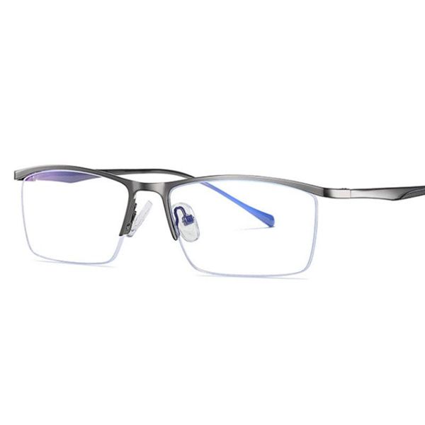 

fashion sunglasses frames half frame titanium alloy optical men women ultralight computer anti-blue light glasses 50197, Black