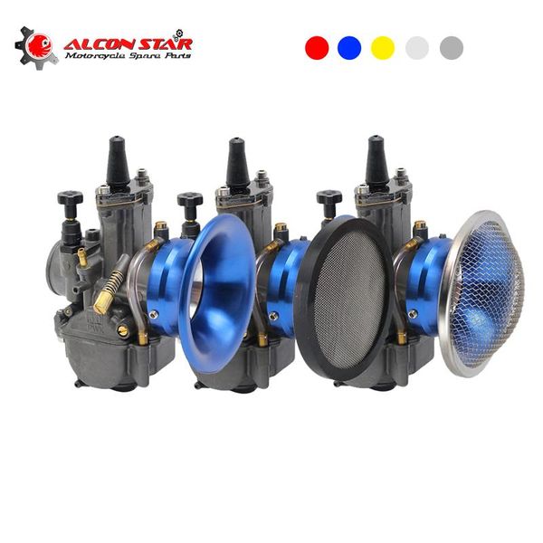 

alconstar-50mm motorcycle air filter wind horn cup alloy trumpet with guaze high flow intake for keihin pwk koso ksr oko 21-30mm fuel system