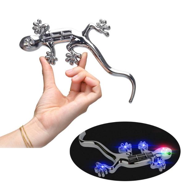 

interior&external lights led car gecko solar warning signal light abs sticker vibration induction high bright auto exterior atmosphere lamp