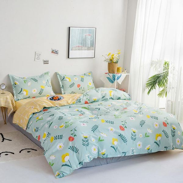 

bedding sets single double full king cartoon white duvet cover pillow case sheet teen girl bed linens parure de lit 2 personnes
