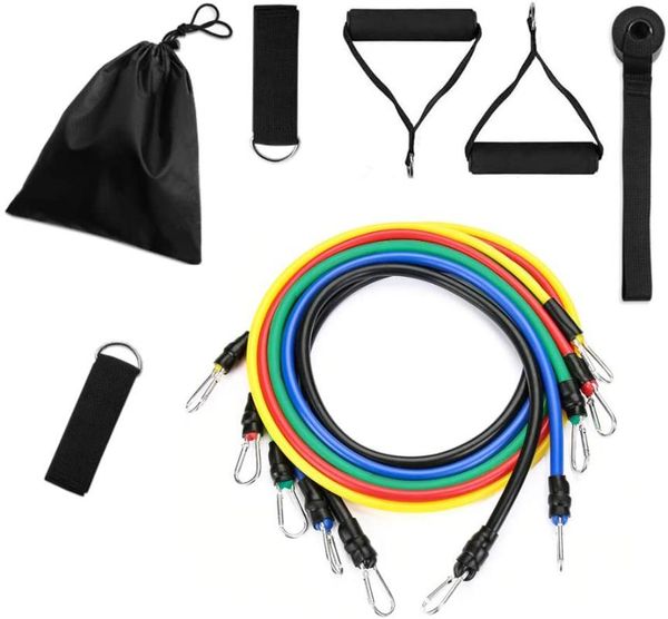 

training bands elastic resistance set physical therapy, home workouts gym