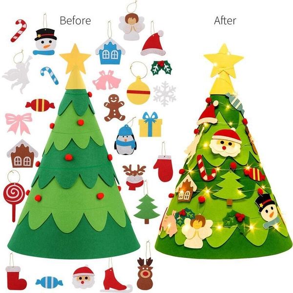 

handmade diy decoration three dimensional felt christmas tree