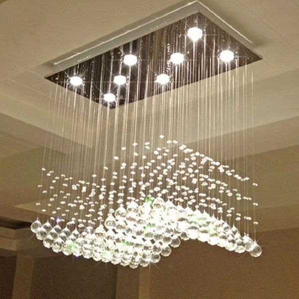 

pendant lamps rectangle crystal lamp dining room light individuality brief modern bar counter restaurant mj1114