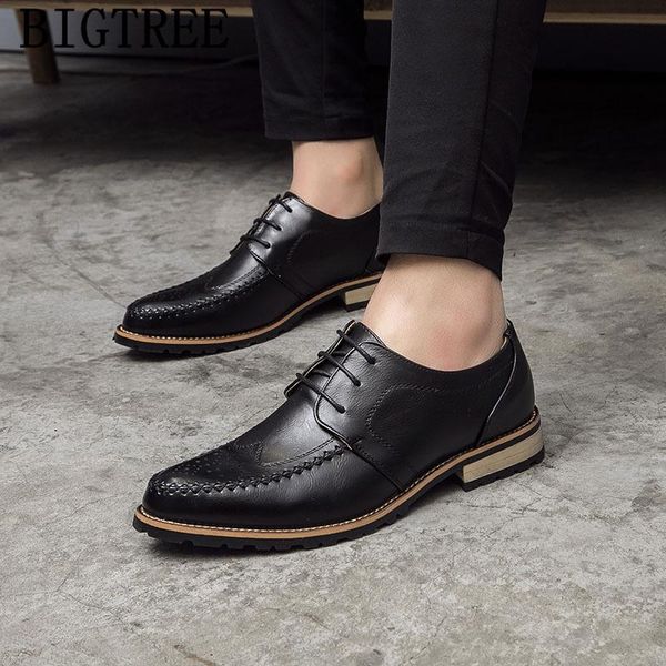 

dress shoes fashion mens black brogues oxford for men leather italian designer zapatos de hombre erkek ayakkabi