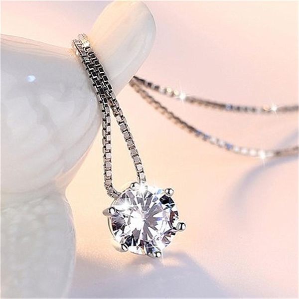 

chokers trendy crystal zircon chocker necklace for women simple pendant clavicle chain fashion jewelry collier femme, Golden;silver