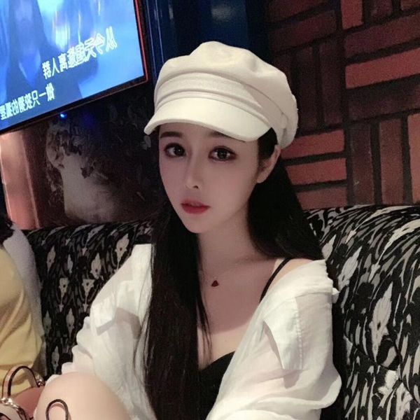 

hats for women spring beret hat woman bonnet womens fashionable cap stingy brim, Blue;gray