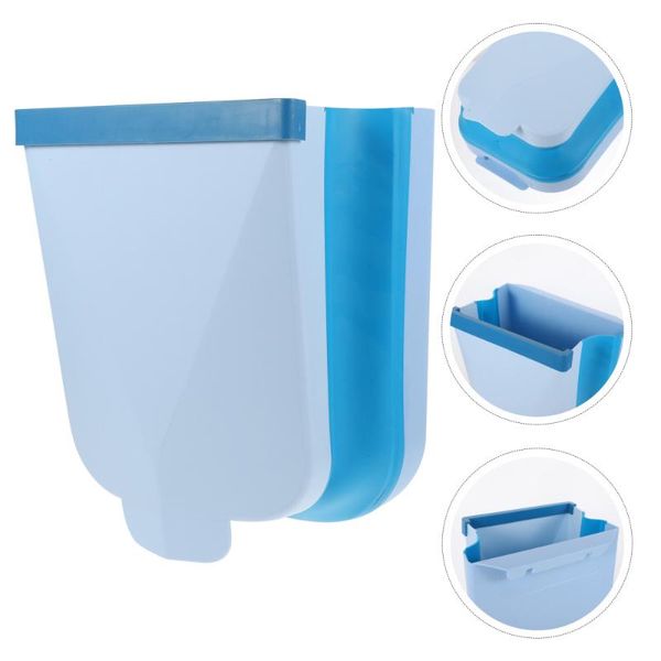

waste bins 1pc home kitchen cabinet wall-mounted folding trash can container