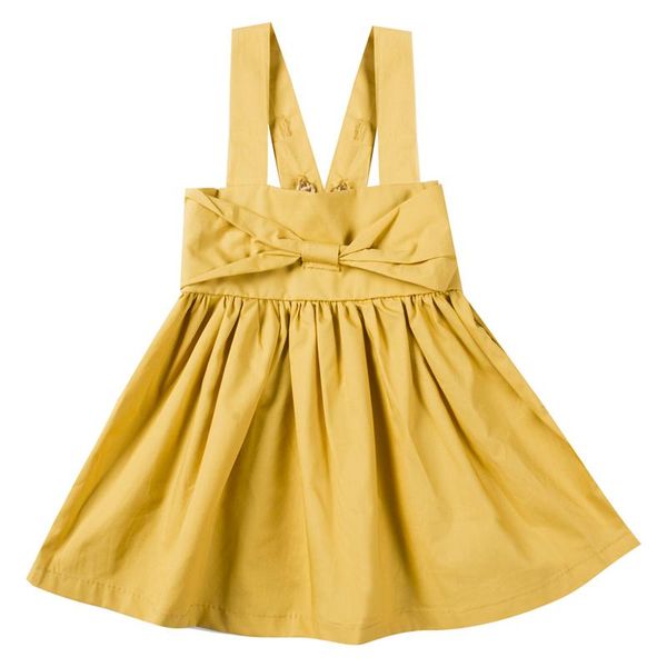 

girl's dresses summer 2021 baby girls dress toddler kid sundress bowknot mini bow outfit sunsuit 0-24m, Red;yellow