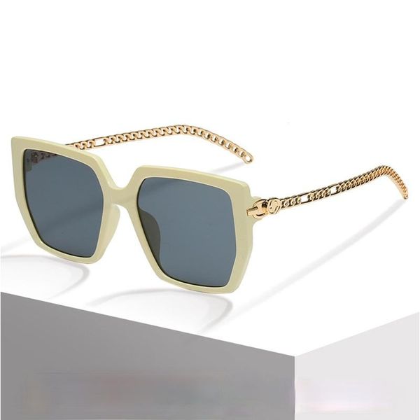 

sunglasses fashion street po women's box chain leg glasses, White;black