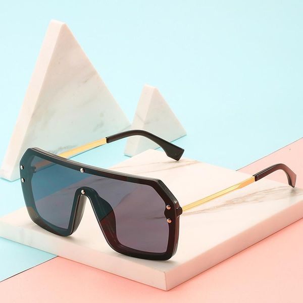 

outdoor eyewear hip-hop sunglasses exaggerated large frame conjoined ladies frameless men women letters lenses fashion sun glasses for