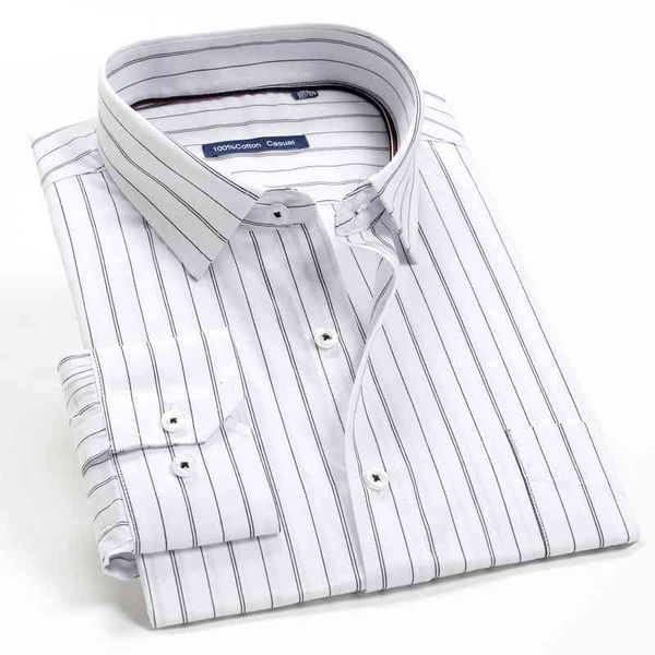 

3xl-12xl size big classic striped long sleeves men 2021 spring trademark clothing gentleman fashion shirt, White;black