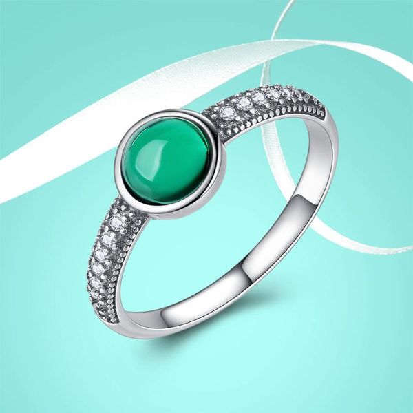 

cluster rings forewe sparkling clear cz crystal green stone finger ring for women 100% 925 sterling silver fashion jewelry female gift, Golden;silver