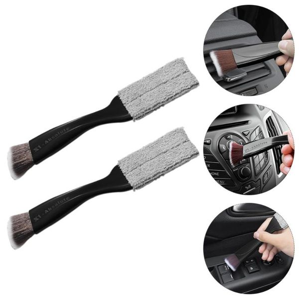 

car sponge 2pcs auto interior brushes gaps air conditioning outlet cleaning