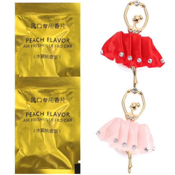

car air freshener 2pcs ballet girl perfume clip aromatic diffuser decoration