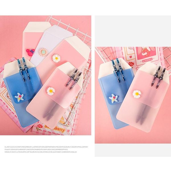 

pencil bags 103e pvc pen pocket waterproof leak-proof mini multi-purpose stationery bag for students office