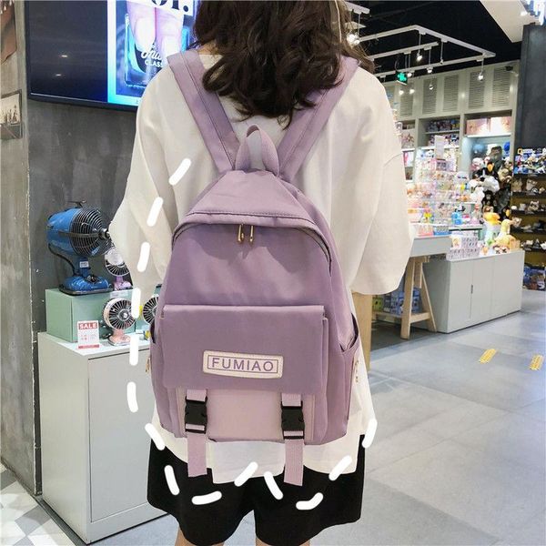

school bags leisure college style for girls teenagers backpack female lightweight nylon student schoolbag women bookbag