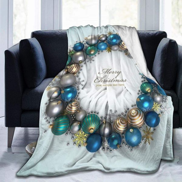 

blanket flannel fleece blanket christmas vivid xmas balls featured circle wreath traditional ancient festive display lightweight