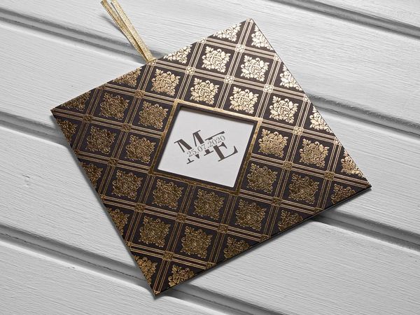 

black classic wedding invitations (ribbon gift) greeting cards