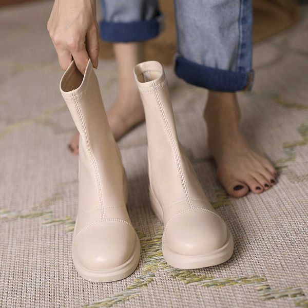 

flat bottomed thin martin boots women's shoes, Black