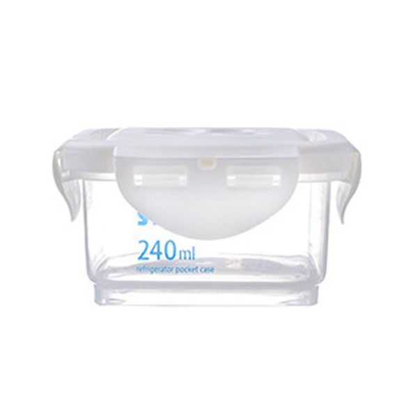

storage bottles & jars seal tank with scale marks square sealed household grain transparent healthy eco-friendly box kitchen 240ml