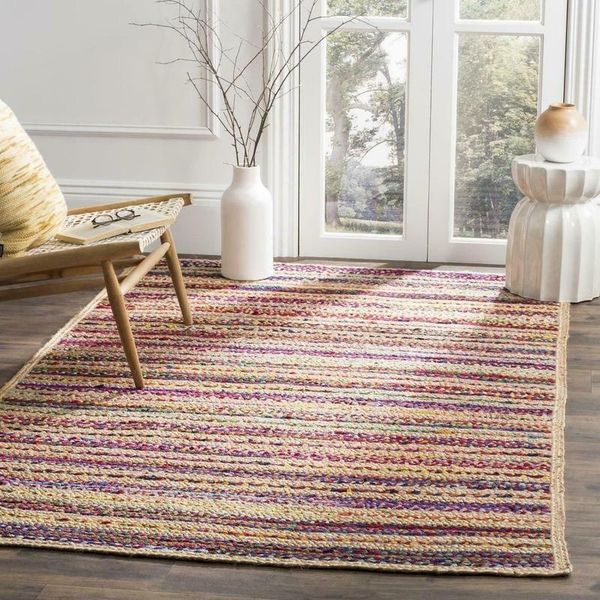 

carpets rug jute cotton handmade modern living rustic look area carpet home decor