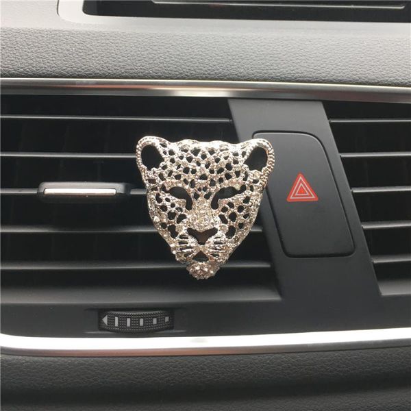 

car air freshener fashion leopard head outlet vent perfume clip to remove odor interior in the for lada