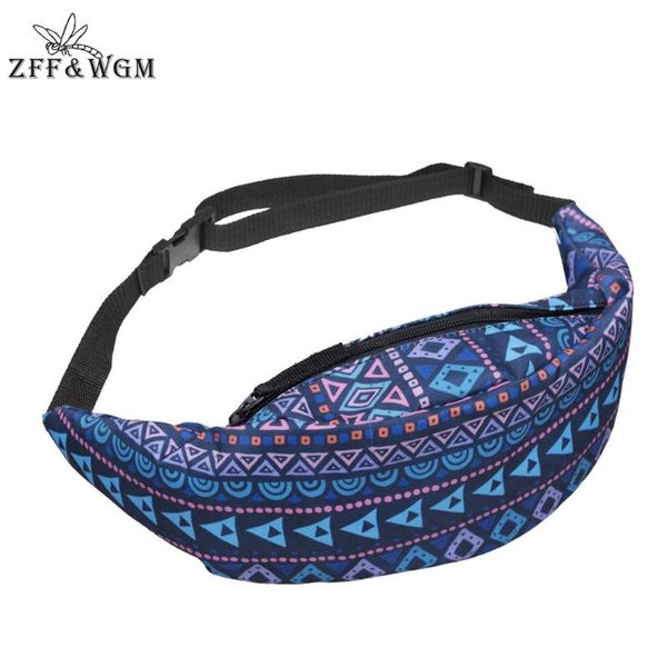 

zff&wgm 3d colorful waist pack for men fanny style bum bag green leaf women money belt travelling bags