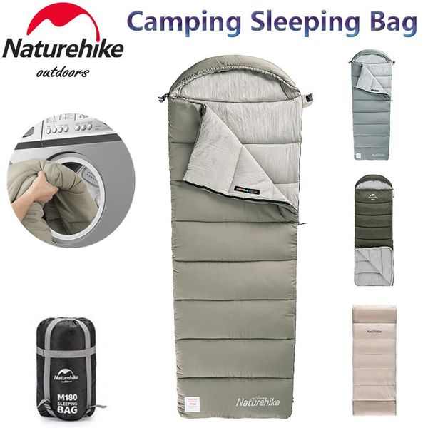

sleeping bags naturehike camping waterproof splice envelope bag outdoor washable splicable double-person tent with hood