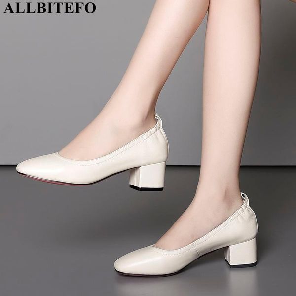 

full genuine leather square toe brand heels party women shoes heel dress, Black