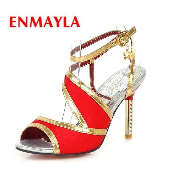 

silk basic women fashion high heel sandals 2021 summer casual buckle strap shoes size 34-43 ly1038, Black