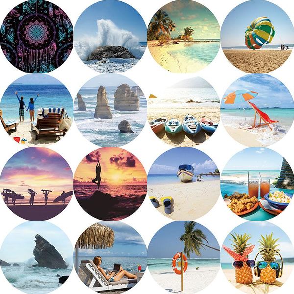 

towel beauty landscapes microfiber beach thick round size 150cm by