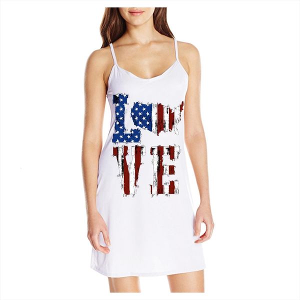 

strap summer fashion independence womens dresses day spaghetti sleeveless stars prints mini, Black;gray