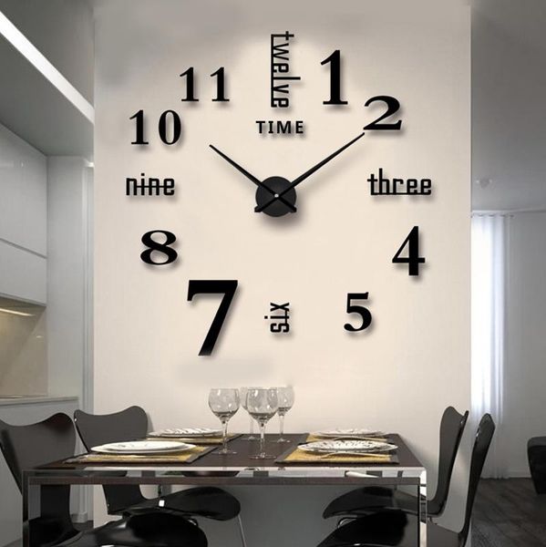 

wall clocks creative super clock diy acrylic amazon home 3d sticker digital modern