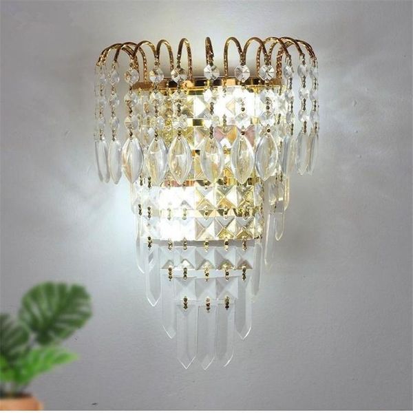 

crystal wall lamp bedroom living room luxury