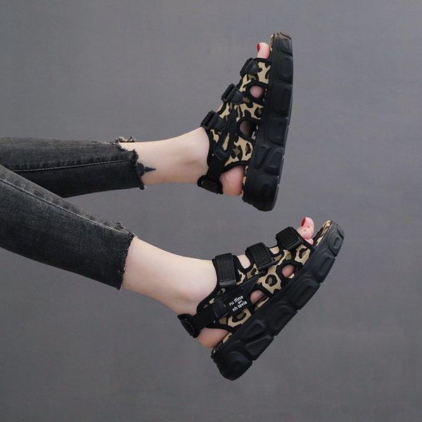 

summer platform sandals women open toe vacation beach sandales rome shoes woman sport ladies zapatos de mujer, Black