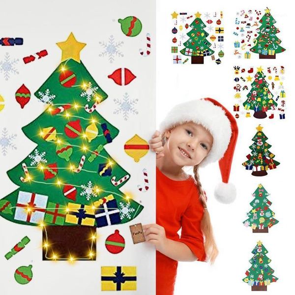 

christmas decorations 2022 kids diy felt tree merry for home ornaments noel navidad xmas gifts year