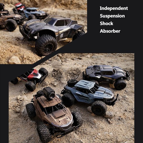 

2.4g 4wd wifi fpv rc car app & remote control military vehical off-road climbing car waterproof anti-crash rc toy hd camera gift