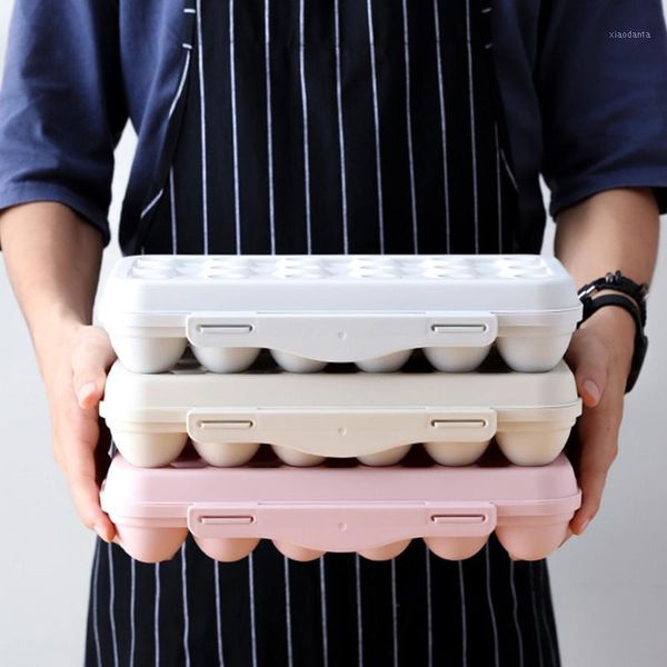 

storage bottles & jars 18 eggs airtight plastic case refrigerator single layer food container boxes space saver home organizer tools