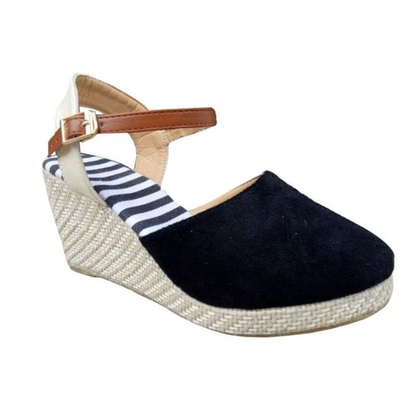 

nice women sandals summer wedges platform lace belt bow flip flops open toe high-heeled shoes female, Black