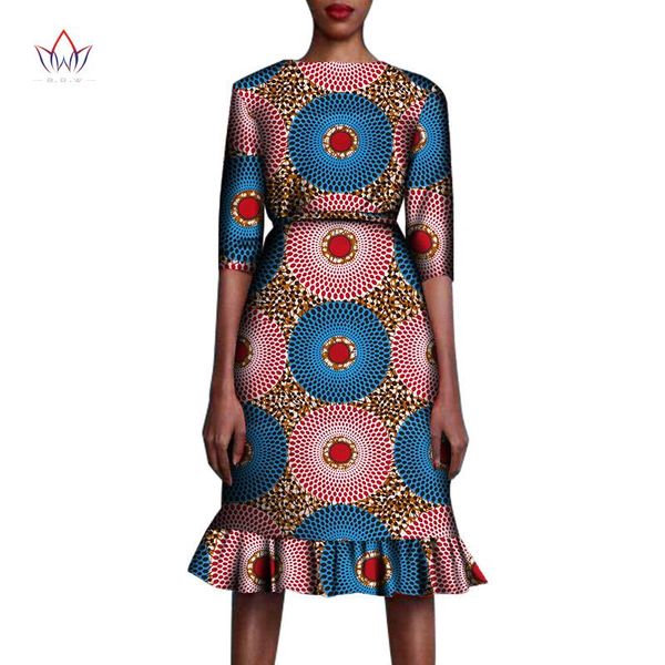 

african dresses for women american clothing dress half sleeve dashiki knee length plus size wy8052 ethnic, Red