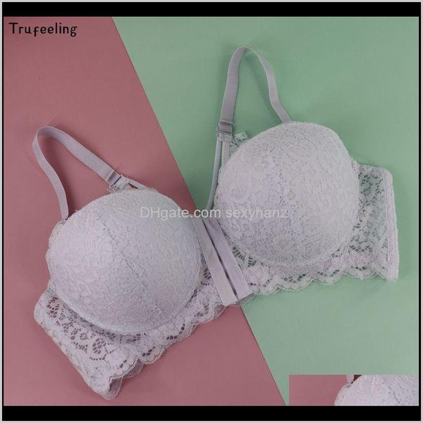 Abbigliamento da donna Drop Delivery 2021 Trufeeling Chiusura frontale Reggiseni in pizzo floreale BH 3644 C Demi Cup Balconcino Lingerie Senza ferretto Donne sexy Sotto