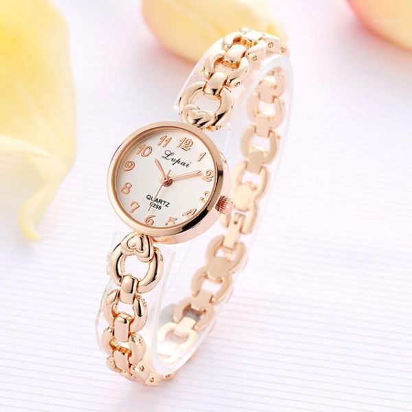 

watch women gold vintage luxury clock bracelet ladies brand stainless steel gifts b50 wristwatches, Slivery;brown