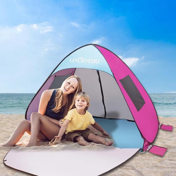 

tents and shelters beach tent up sun shelter waterproof easy setup outdoor travel with moisture-proof pads